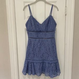 NWT Keepsake Periwinkle Mini Lace Cocktail Dress